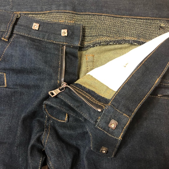 BALMAIN Men’s Moto Biker Dark Wash Jeans - Picture 7 of 16